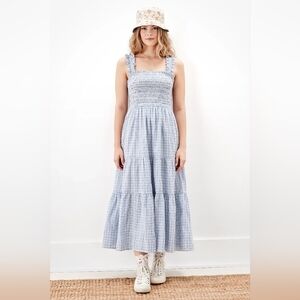 American Eagle Ruffle Smocked Midi Dress